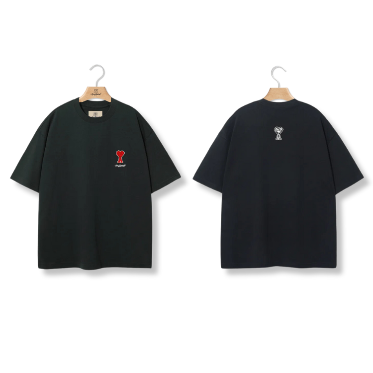 ANYBEARS®Red heart embroidery BEAR 紅心刺繡熊 短Tee