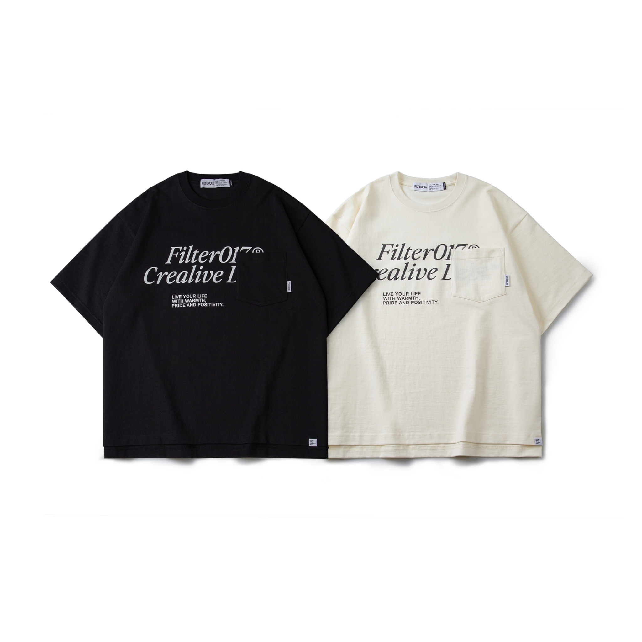 Filter017 經典標語口袋厚磅短Tee