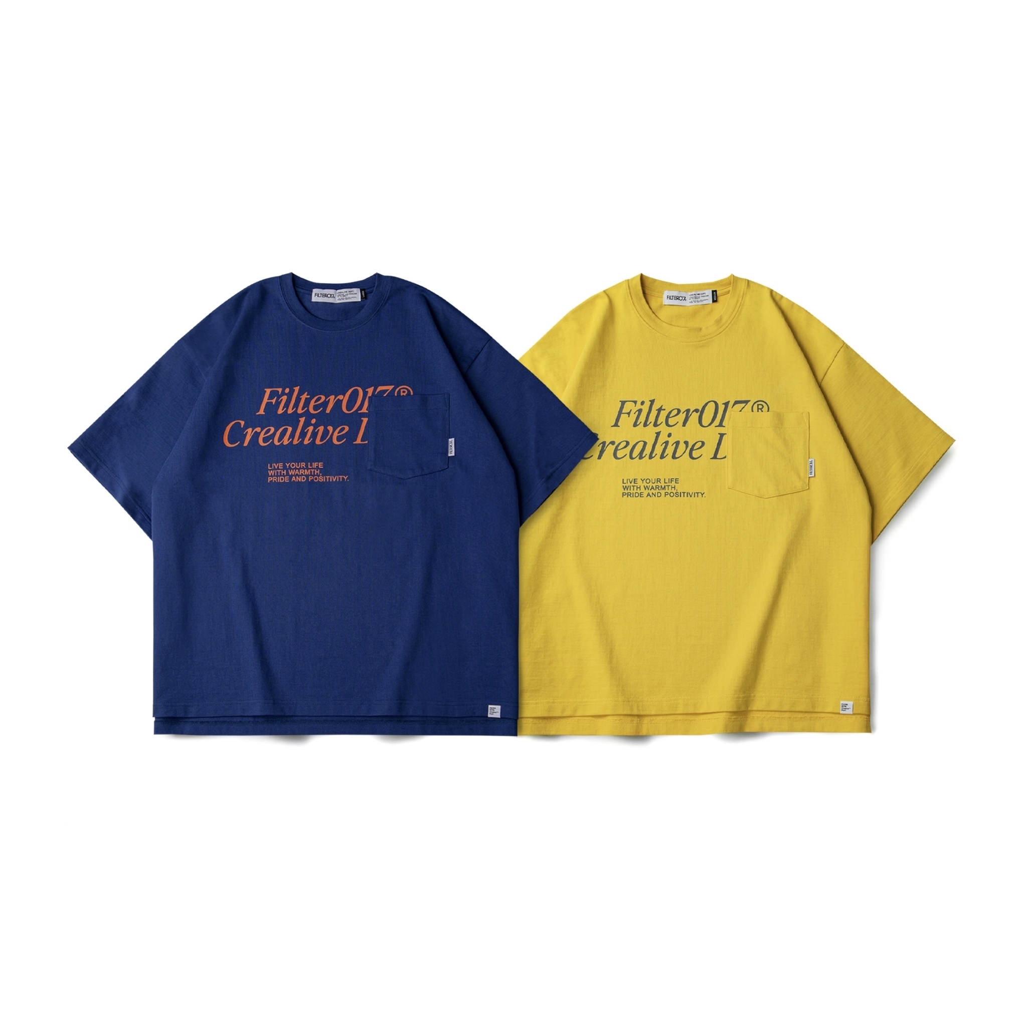 Filter017 經典標語口袋厚磅短Tee