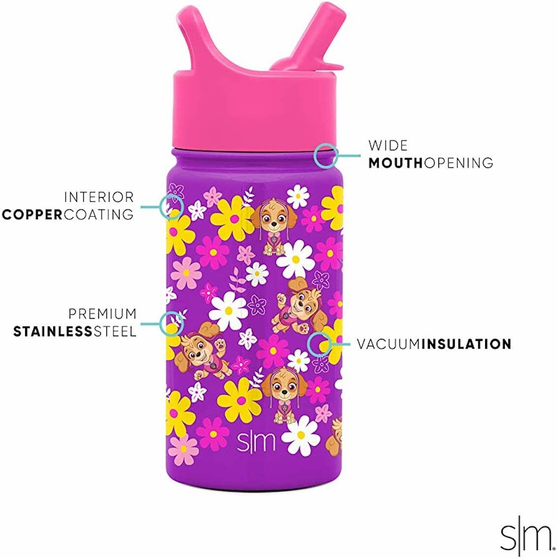 美國 Simple Modern 不鏽鋼吸管保溫水壺 - Paw Patrol Skye