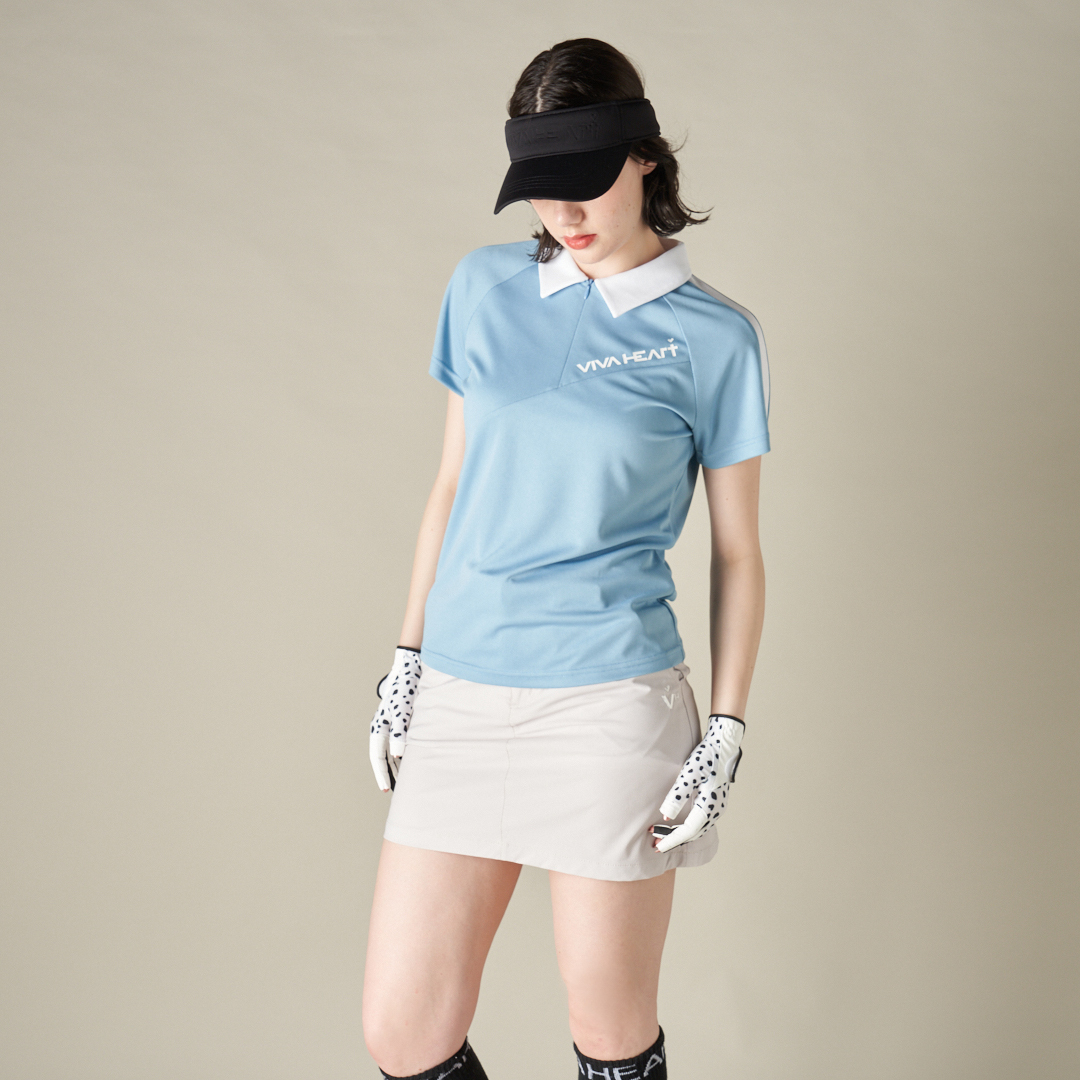 女士-Kanoko拼色短袖襯衫