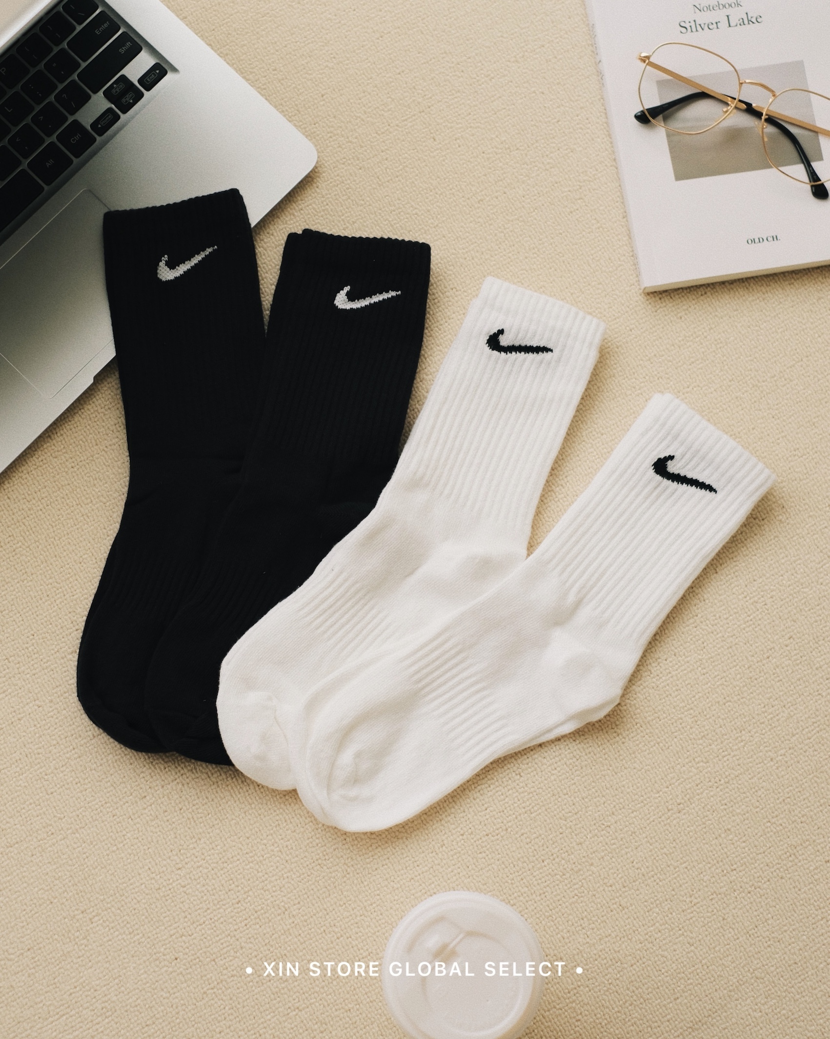 Nike Swoosh Sock 長襪 襪子 三雙一組 白 黑 灰白黑