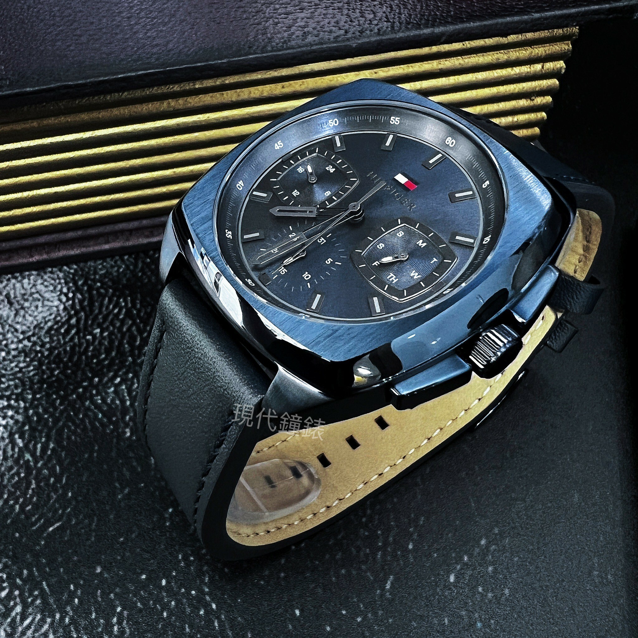 【Tommy Hilfiger】復刻經典皮革腕錶1710558 40mm 現代鐘錶