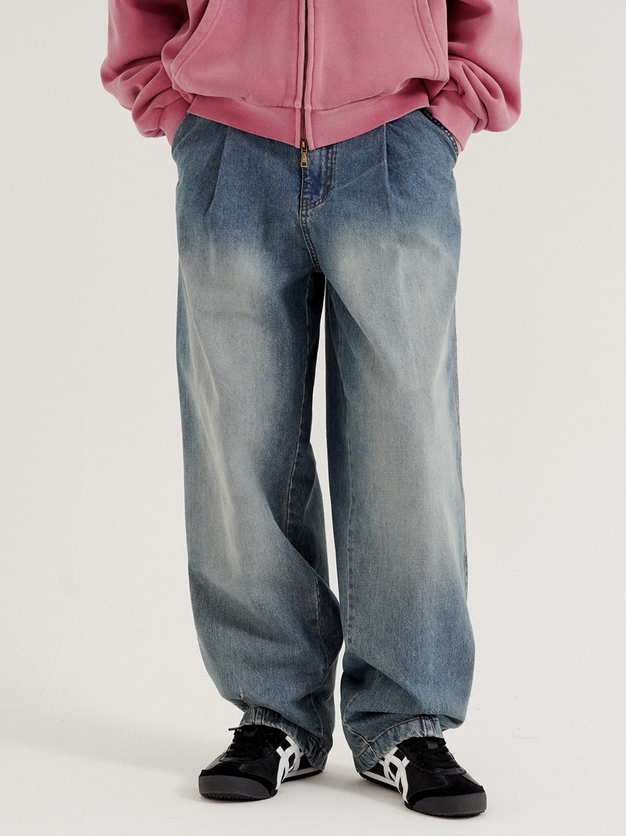 <預購> 韓國WV PROJECT復古牛仔寬褲#牛仔褲