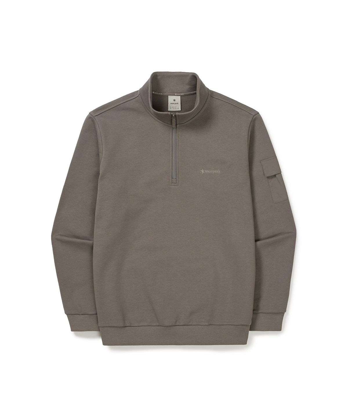 【代購】Snow Peak 雪諾必克 男 臂口袋 半拉 立領 長袖 衛衣 S24FMFZT60