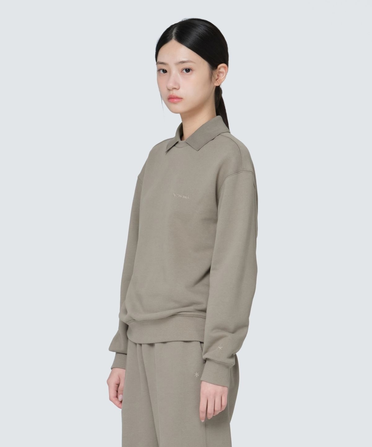 【代購】Snow Peak 雪諾必克 女 Semi Crop Collar 有領 長袖 衛衣  S24FWFHT67