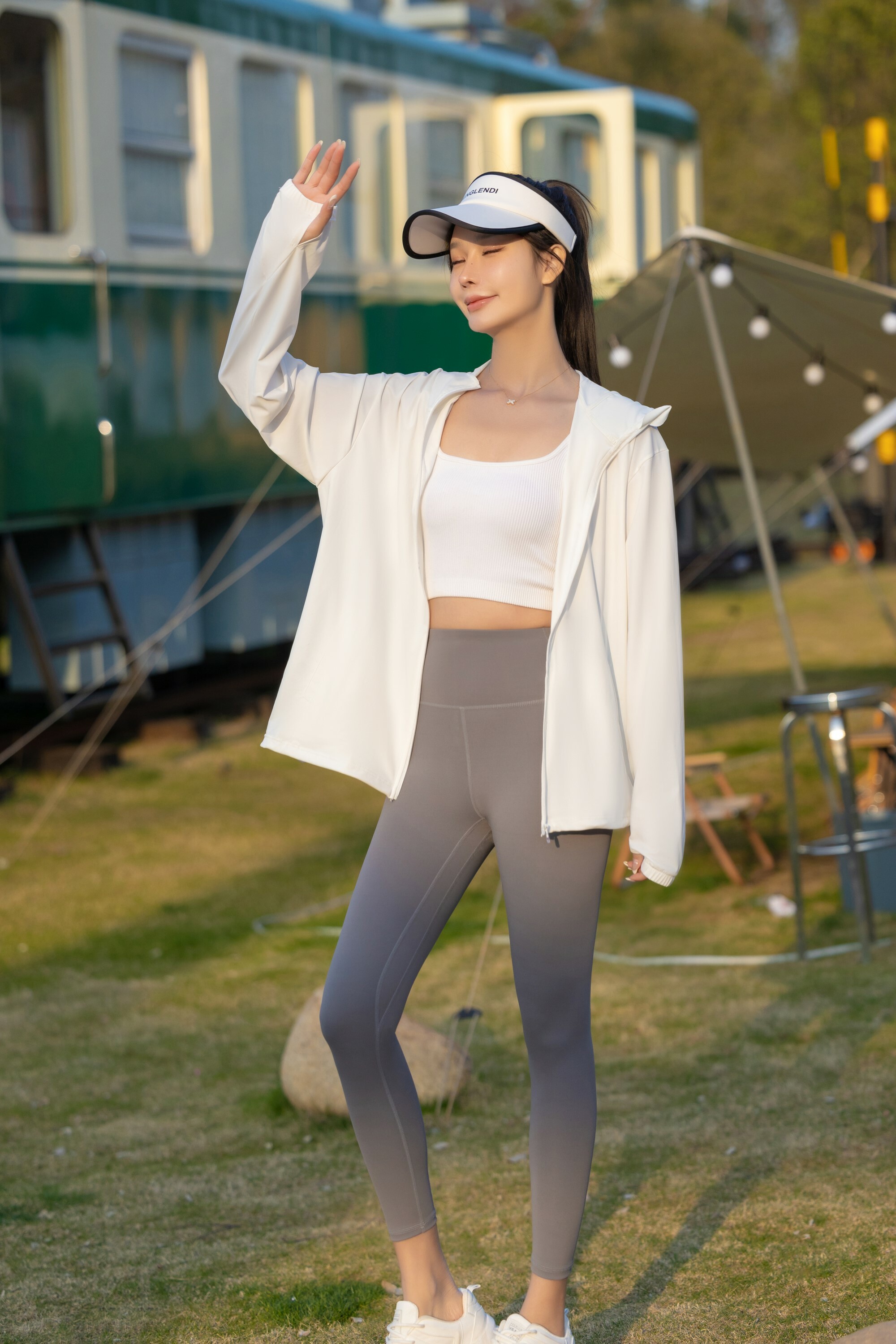 機能防曬涼感外套-套頭款｜白