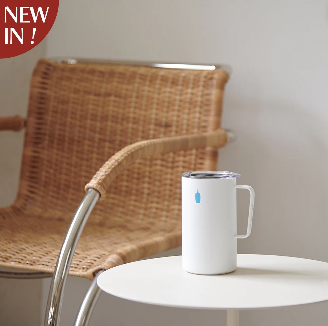 【24H出貨】𝗕𝗹𝘂𝗲 𝗕𝗼𝘁𝘁𝗹𝗲 純白露營杯20oz