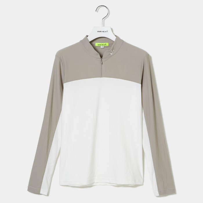 女士-半拉鍊雙色小高領