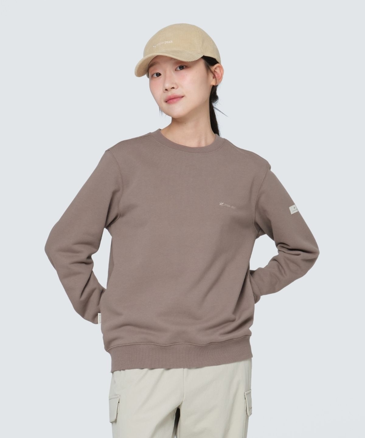 【代購】Snow Peak 雪諾必克 女 Land 臂LOGO 長袖 衛衣 S24FWFHT61