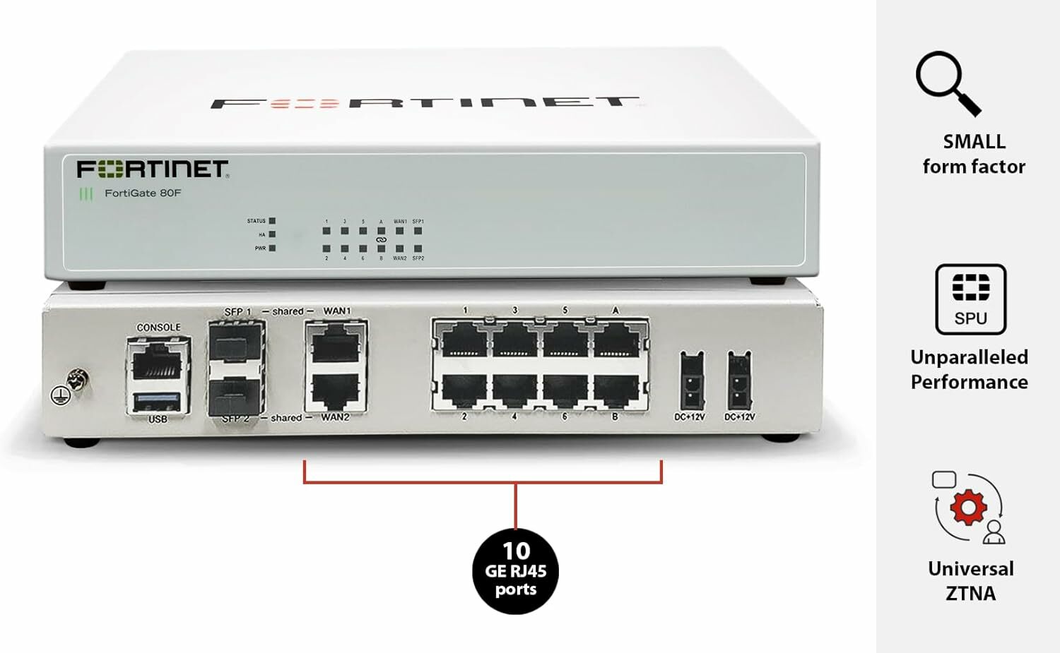 Fortinet FortiGate 80F SMB FG-80F-BDL-950-36-M100 Firewall Network Security Appliance