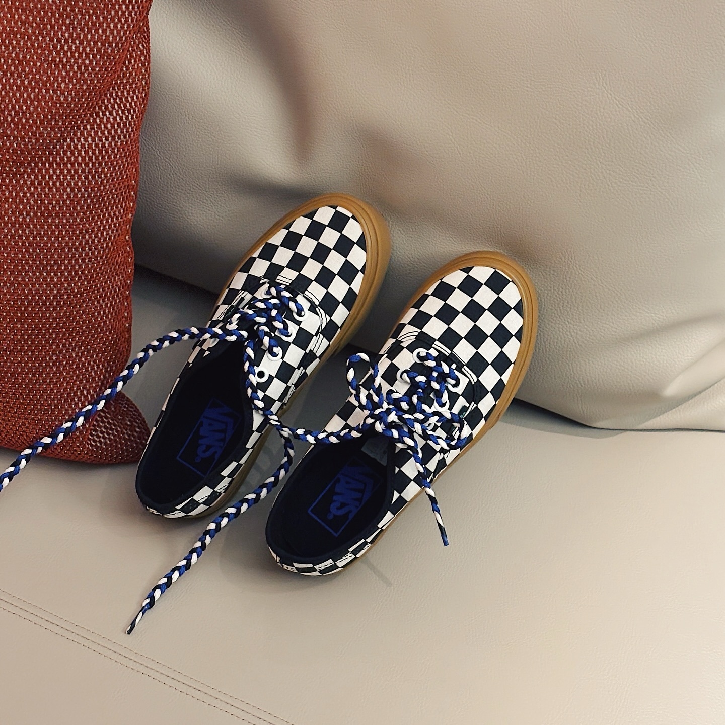 Vans Authentic 日本限定 3色 編織鞋帶 撞色 棋盤格 VN0009PVY6Z