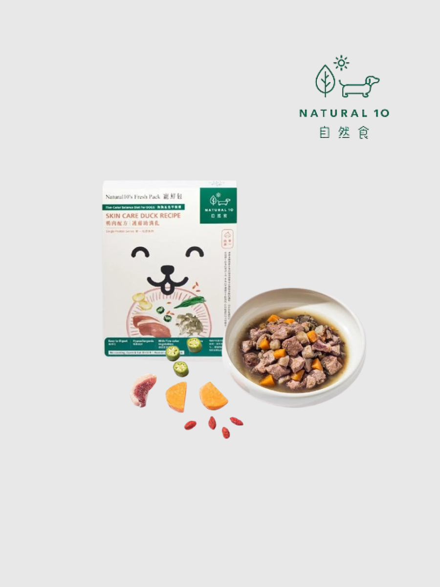 【Natural10 自然食】寵鮮包 狗狗鮮食｜鴨肉 x 護膚消化