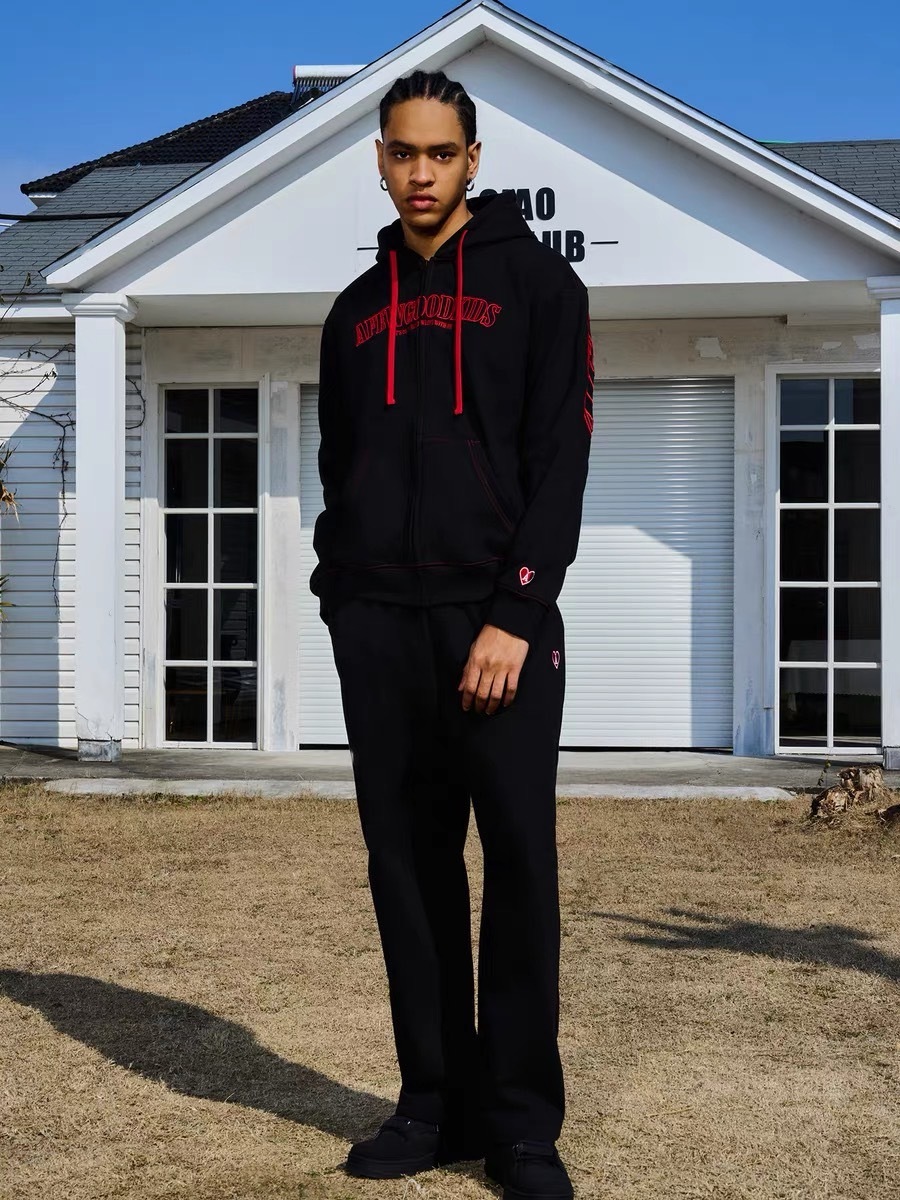 AFGK Casual trousers embroidered with love logo A FEW GOOD KIDS