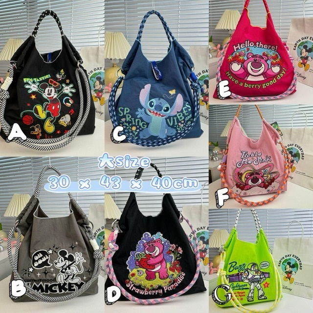 Bal*l chain迪士尼系列刺繡尼龍購物袋-2401414