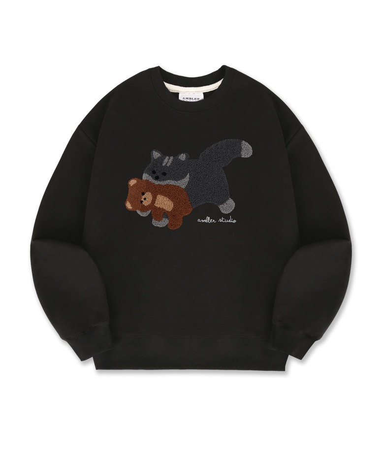 預訂｜AMBLER CAT BITING TEDDY BEAR Sweatshirt (2 Color)