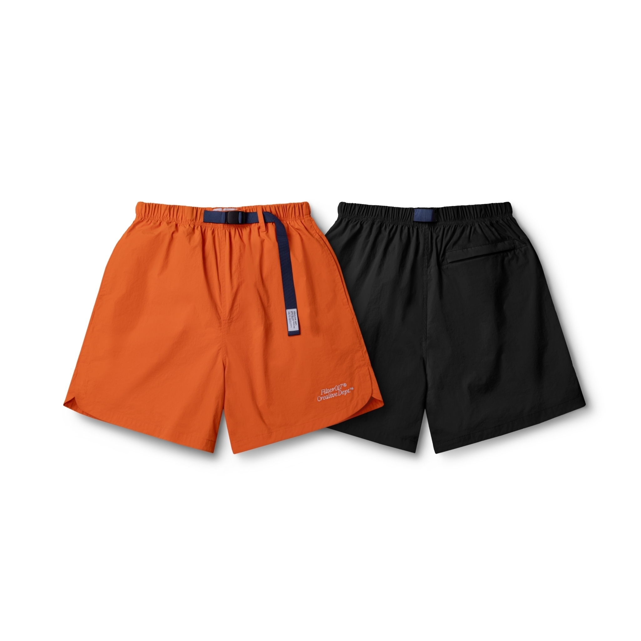 Filter017 皺化格紋可收納尼龍短褲