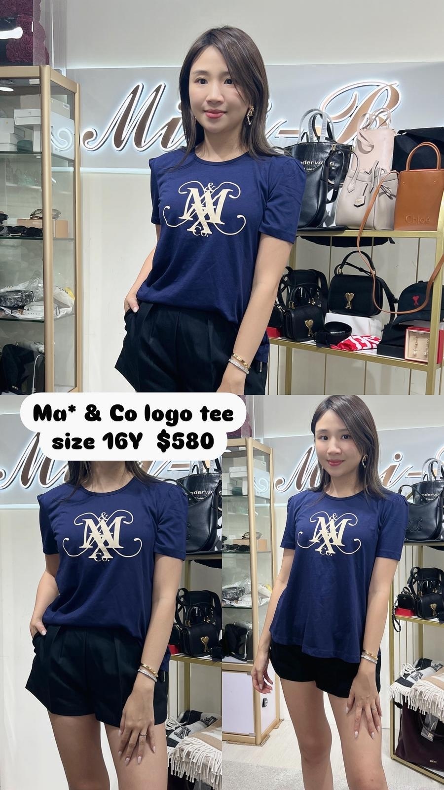 MAX&Co 藏藍色LOGO上衣-M