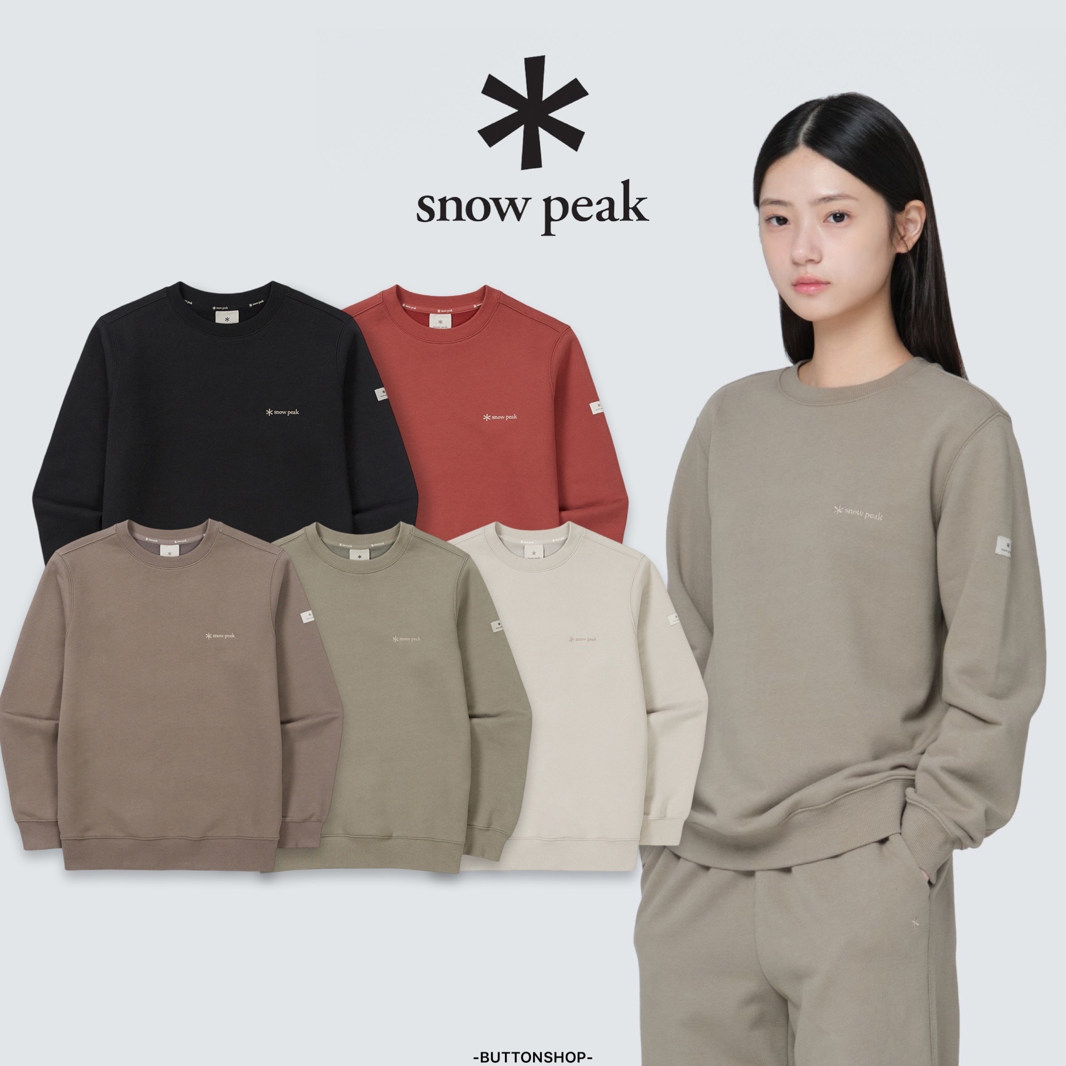 【現貨】snow peak Land Women Sweatshirts 女款基本款logo大學Ｔ長袖 S24FWFHT61