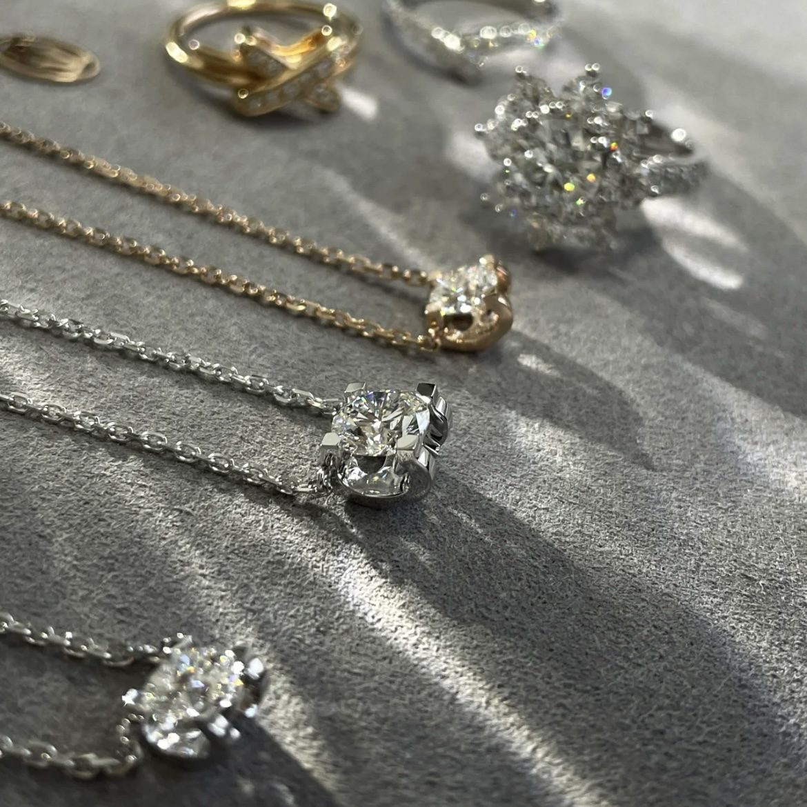 18k ct一克拉牛頭水鑽”personalized定製項鍊