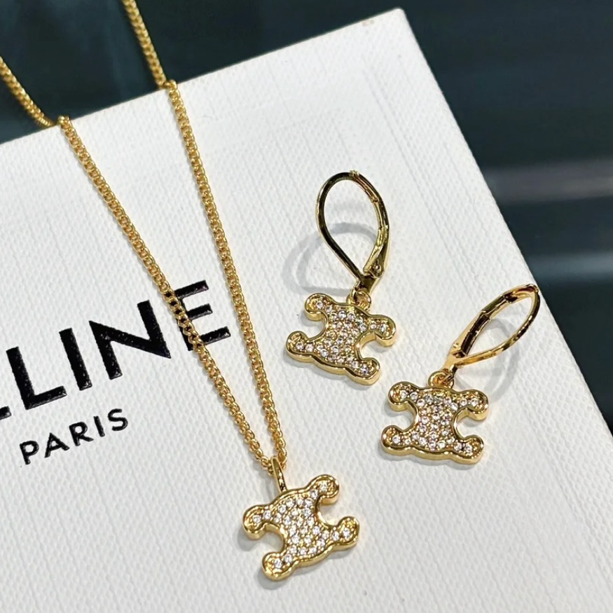 18k滿鑽高奢凱旋門logo定製耳墜釘系列