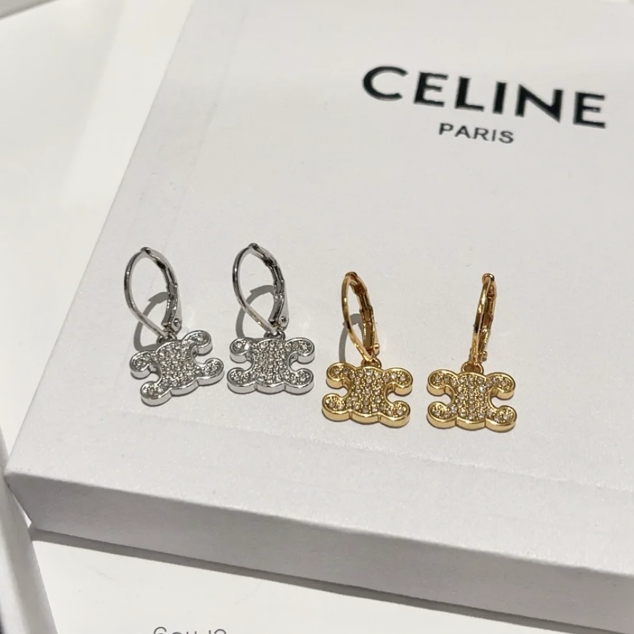 18k滿鑽高奢凱旋門logo定製耳墜釘系列