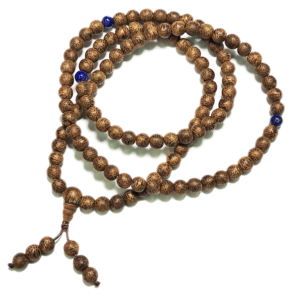 青金石+佳里萬丹沉香木108念珠7mm【十方】142063