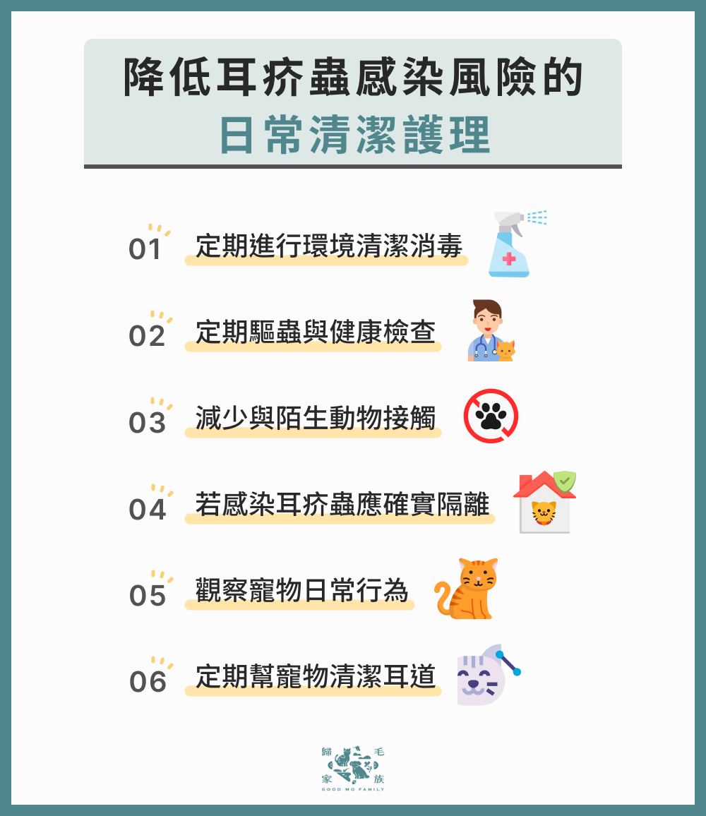 降低耳疥蟲感染風險的日常清潔護理