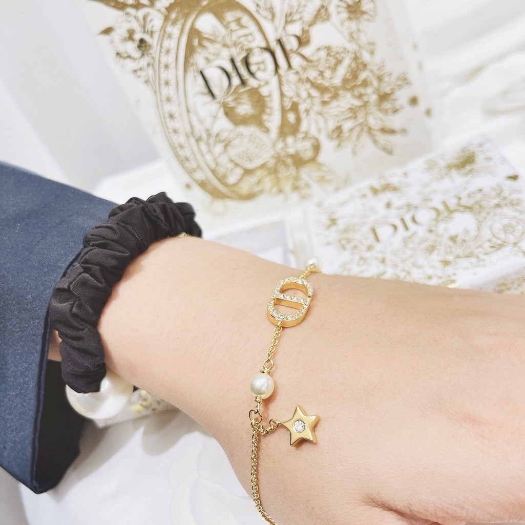 18k CD”珍珠鑽夢幻星空墜定製手鍊