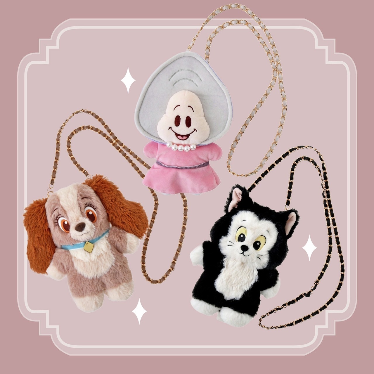 迪士尼絨毛娃娃鏈條包