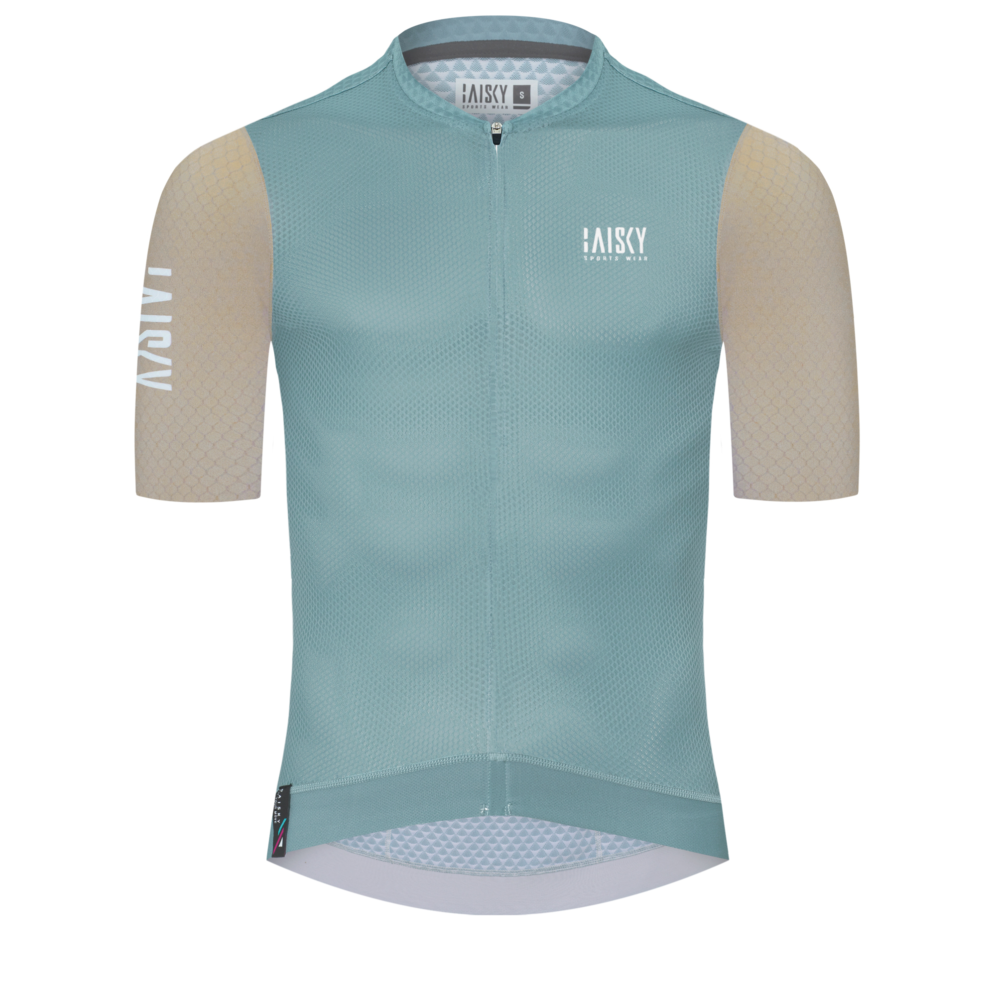 男款空力短車衣 對比 藍綠