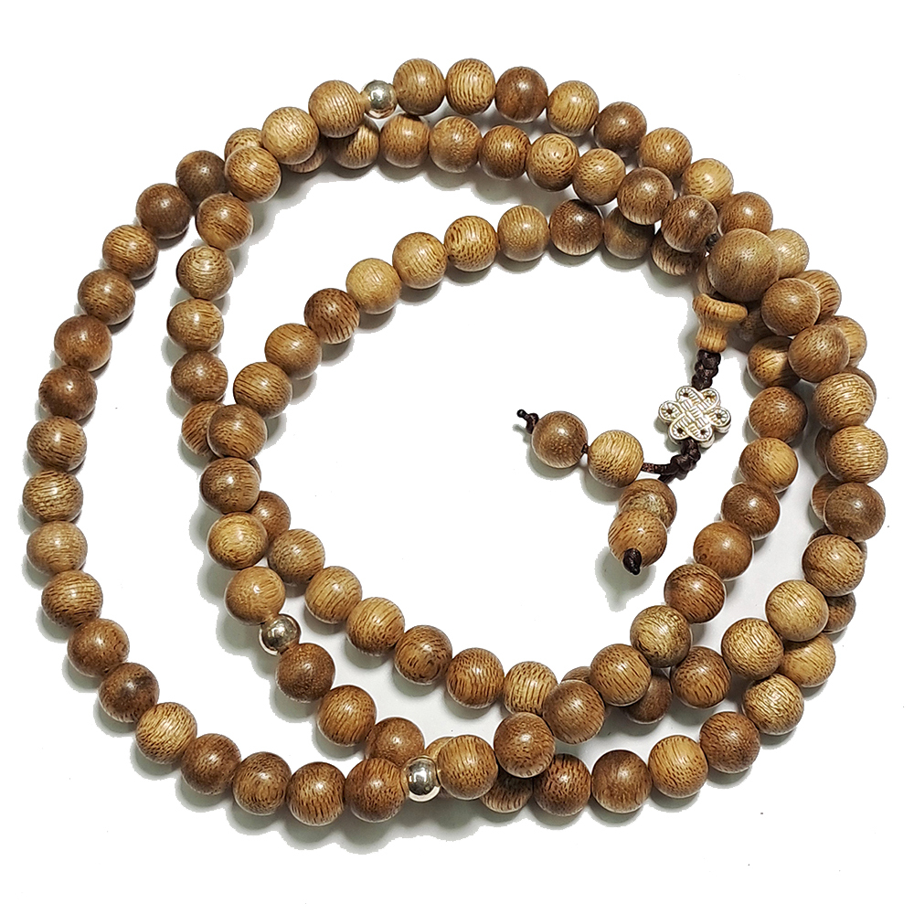 加里曼丹沉香木925銀珠108念珠8mm【十方】146630