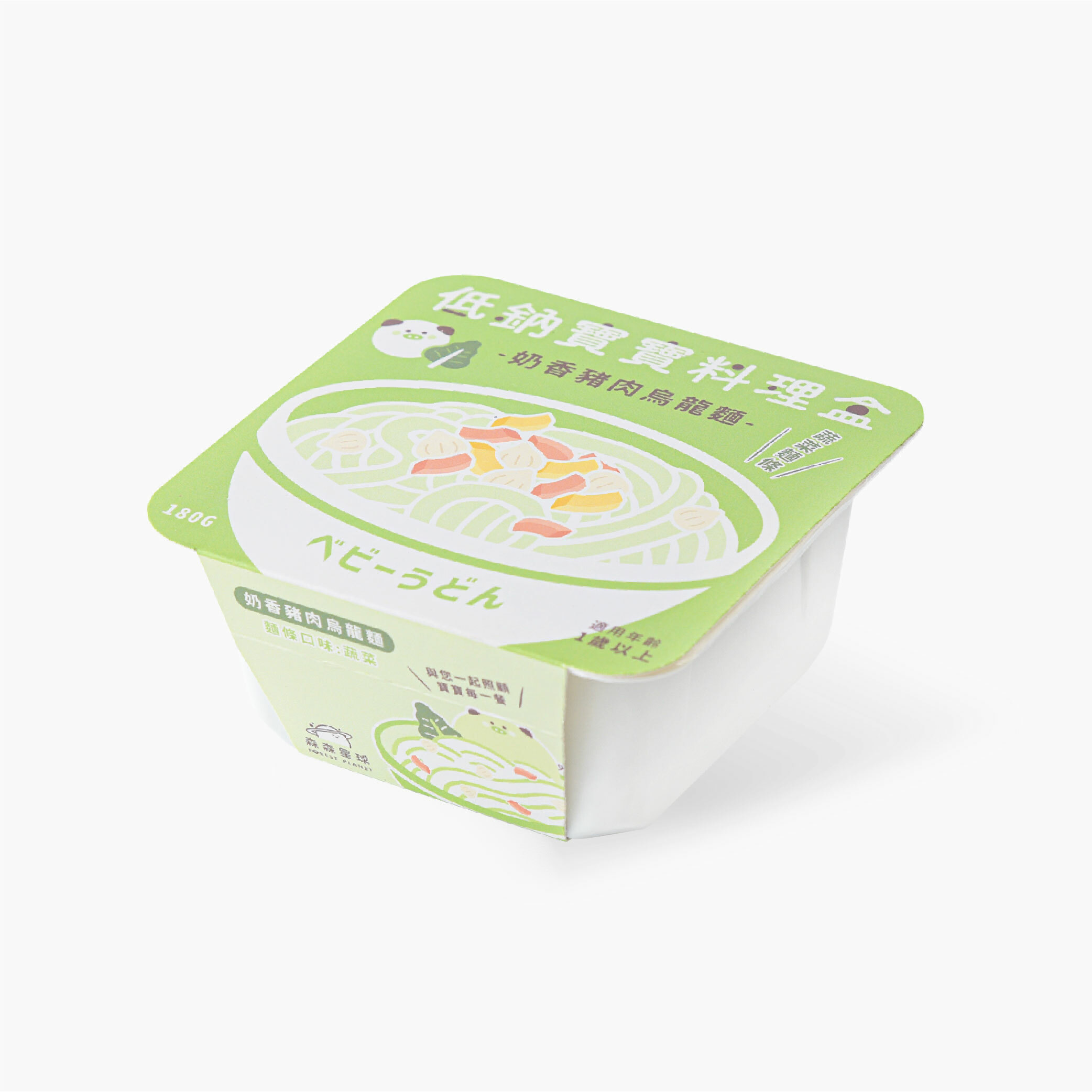 寶寶燉麵｜奶香豬肉｜低鈉寶寶料理盒｜烏龍麵系列｜單盒入｜適合1歲以上｜冷凍