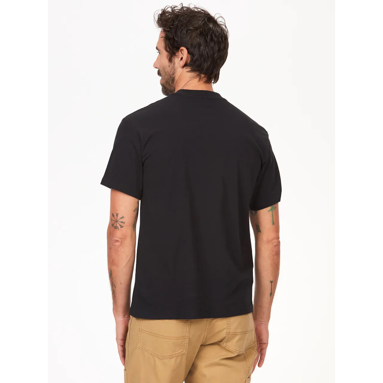 Marmot Men's Marmot Mountain Works Gradient Short-Sleeve T-Shirt 男款快乾短袖LOGO T M14823-0001 Black [HappyOutdoor]