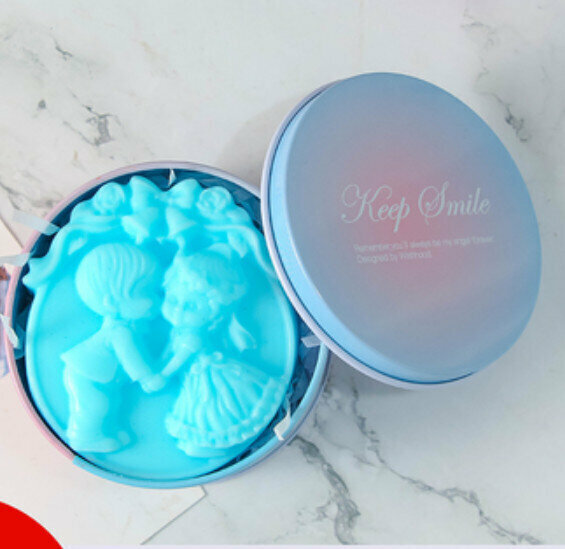 Hotly recommended Angel Baby Handmade Essential Oil Soap (Dream Gradient Iron Box Packaging) [Light Blue/Magnolia Fragrance]