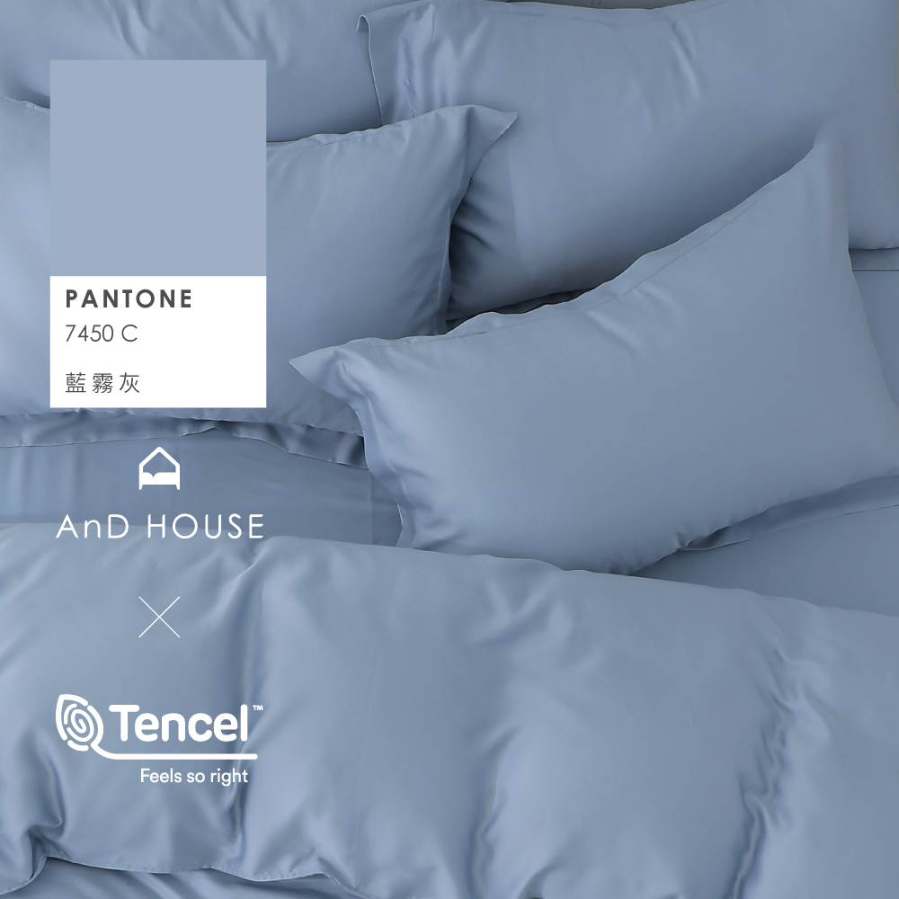 60支天絲｜100%萊賽爾｜藍霧灰｜單品&床包被套組