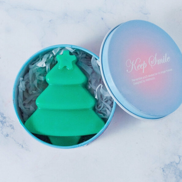 Popular Christmas Handmade Soap (Gradient Iron Box) [Christmas Tree]