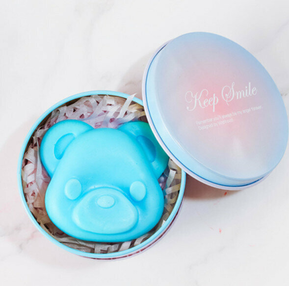 Hot Recommended Cartoon Handmade Soap (Tinplate Box) [Light Blue/Magnolia]