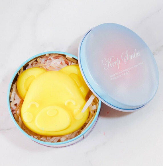 Hot Recommended Cartoon Handmade Soap (Tinplate Box) [Light Yellow/Chamomile Scent]