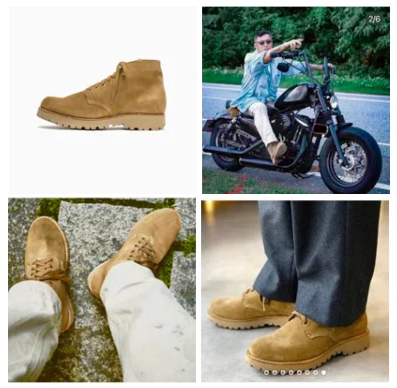 LAST PCS RE-STOCK: VISVIM BRIGADIER BOOTS-FOLK *UK Cowhide Suede - BEIGE SIZE 10 PRE ORDER ITEM (預訂中)