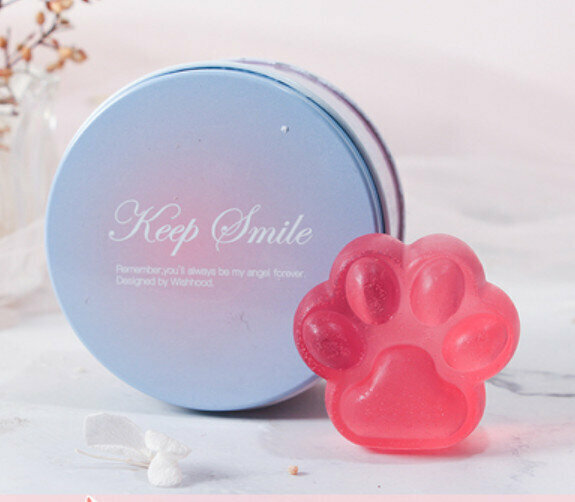 Hot Recommended Cartoon Essential Oil Soap (Tinplate Box) [Crystal Red/Rose Fragrance]