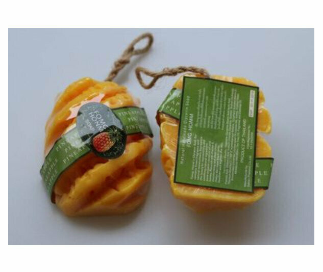Popular cleansing and skin-care handmade soap (pineapple soap)