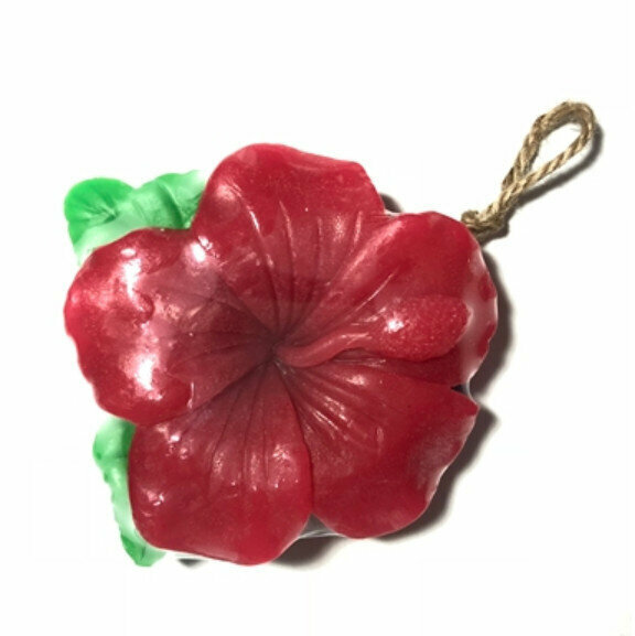 Hot-selling cleansing and skin-care handmade soap (Hibiscus Soap)