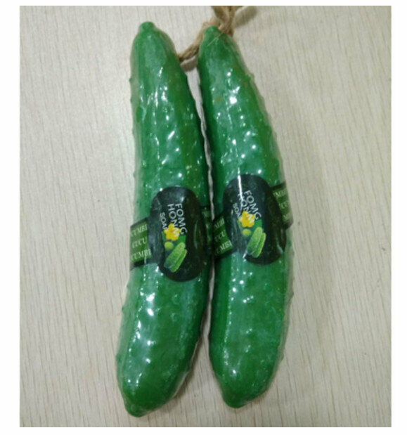 Popular cleansing and skin care handmade soap (cucumber soap)
