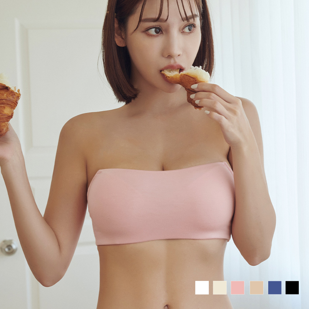 Lenzing Modal®【Back-buckle.Seamless】Tube Top Bra (Pink)