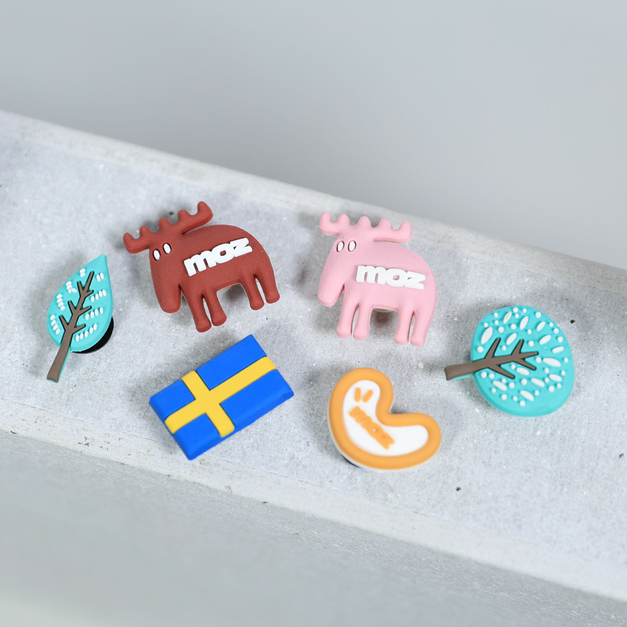 moz瑞典駝鹿 洞洞鞋 專屬鞋扣(森林)6入組