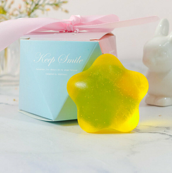 Hotly recommended Little Star Handmade Essential Oil Soap (Gradient Gift Box) [Crystal Yellow/Honey Fragrance]