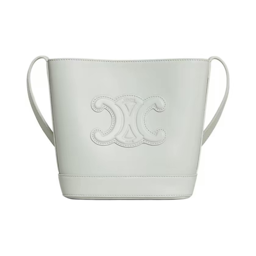 CELINE Triomphe 迷你 真皮 水桶包 淺綠色 / 粉色