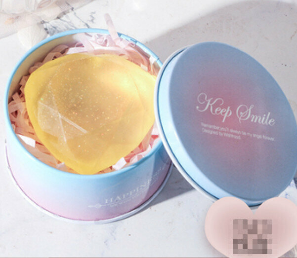Hotly recommended heart-shaped handmade essential oil soap (tin box) [crystal yellow/honey flavor]