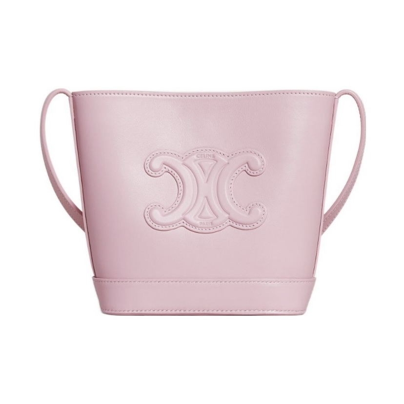 CELINE Triomphe 迷你 真皮 水桶包 淺綠色 / 粉色